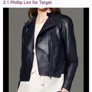 NWOT 3.1 Phillip Lim for Target blue leather motto jacket